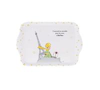 Mini Plateau Le Petit Prince contemplant sa Rose avec Aussi la Tour Eiffel de Paris - mélamine de qualité - Taille Mini