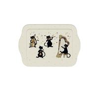 Mini plateau rectangulaire Chats musiciens