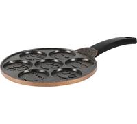 Mini poêle à crêpes Serenk, poêle à crêpes antiadhésive de 26 cm avec 7 moules à visages Emoji, poêle à crêpes en aluminium moulé sous pression recouverte de granit pour les enfants et la famille