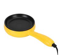 Mini poêle à frire de 300 W, poêle à crêpes multifonctionnelle antiadhésive au steak frit à l'omelette électrique avec spatule en bois plaque de cuisson électrique