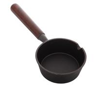 Mini Poêle à Frire en Fonte avec Manche Bois pour Débutants | Fond Plat, Cuisson sur Feu, Nettoyage Simple, pour Pancakes et Sandwichs
