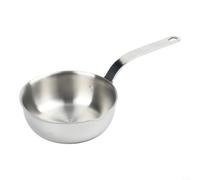 Mini poêle à œufs en acier inoxydable de 12,8 cm avec bec verseur pour cuisinières à gaz à induction, petite poêle