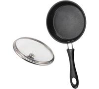 Mini poêle à œufs en acier inoxydable pour cuisinière à induction - Poignée résistante à la chaleur - Batterie de cuisine en grès pour la maison