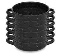 Mini-poêles à paella, lot de 6, 18 cm, revêtement antiadhésif, acier