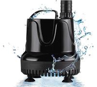 Mini-pompe à eau 1 500 l/h, 40 W, ultra-silencieuse, submersible - Pompe à fontaine avec 3 buses pour étang et bassin de jardin