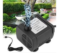 Mini pompe à eau submersible DC6-12V, USB 0-500L/H 0-200cm réglable ultra silencieuse petite pompe à eau pour animaux de compagnie, aquarium, étang, hydroponie, intérieur ou extérieur