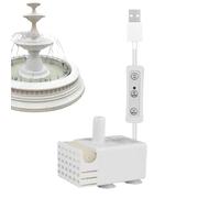 Mini Pompe à Eau USB - Pompe Submersible Ultra silencieuse ABS de 150 L/h 5 V 3 W, 1,6 x 1,5 Pouces | Répéteur Silencieux pour Fontaine pour Animaux domestiques Rockery Fish Tank Hydroponics