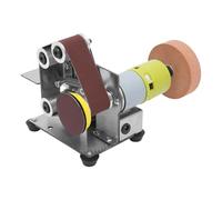 Mini ponceuse à bande 96 W Affûteuse de bords DIY Ponceuse à 7 vitesses Réglage de la vitesse 4500-8000 tr/min Bandes abrasives pour bois, métal, plastique
