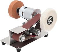 Mini ponceuse à bande électrique - Ponceuse de table - 7 vitesses réglables - 4000-9000 tr/min - Polisseuse pour le bricolage, le travail du bois, le travail du métal, les outils, les bijoux