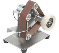Mini ponceuse à bande et ponceuse de table - Outils pour la fabrication de bijoux - 7 vitesses - 150 W - Polissage et ponçage - Version de table compacte - Kit