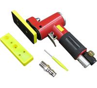 Mini ponceuse à bande pneumatique – ponceuse manuelle pneumatique avec 2 patins de ponçage, pour l'automobile, le bois, le métal et les meubles, outil de polissage et de ponçage