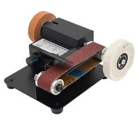 Mini ponceuse à bande - Ponceuse à bande de table - 350 W, 12–24 V - Vitesse réglable en continu de 0 à 10 000 tr/min - Bande abrasive 30 × 340 mm - Noir