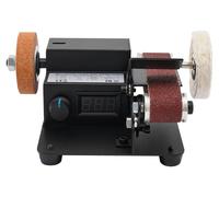 Mini ponceuse à bande - Ponceuse à bande de table - 350W, vitesse réglable en continu de 0 à 10000 tr/min, prise secteur européenne, bande abrasive 3x34 cm, pour métal et bois - Noir