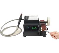 Mini ponceuse à bande, puissance 350 W, vitesse 0-10 000 tr/min, dimensions 16,5 x 20,7 x 8,5 cm, 10 bandes abrasives incluses, montage sur table