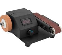 Mini ponceuse à bande, puissance 350W, vitesse réglable jusqu'à 8500 tr/min, noir