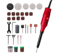 Mini-ponceuse électrique à col de cygne – outil de gravure et de polissage – 130 W – 10 000 tr/min – kit d'accessoires de 105 pièces – 220 V – couleur bordeaux