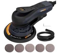 Mini ponceuse excentrique - 5.0 Machine de polissage automatique / ponceuse vibrante - 350W - Plateau de ponçage de 150mm - 220V - Vitesse réglable - Prise européenne