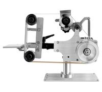 Mini-ponceuse - Moteur à courant continu sans balais de 550 W - 5000 tr/min - Vitesse réglable en continu - Bande de ponçage 762 x 25 mm - Prise EU 100–240 V - Argent