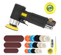 Mini ponceuse orbitale pneumatique 15000 RPM - 90 PSI, 4 CFM - ellipse 2mm - Pour carrosserie, bois, métal - 1/4″ d'entrée