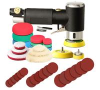 Mini ponceuse pneumatique sur rail, polisseuse pneumatique haute vitesse, kit de ponçage de détail pour carrosserie automobile