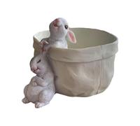 Mini pot de fleurs décoratif pour lapins mignons | Pot de dessin animé pour plantes pour studio, chambre, balcon, salon, bureau, cuisine, rebord de fenêtre, bureau