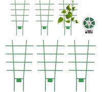 Mini-poteaux pour plantes d'intérieur, tuteurs pour plantes grimpantes, tuteurs pour tomates, tuteurs à velcro, grille de porte à monter soi-même, poteaux pour pots de fleurs avec charnières pivotante