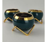 Mini-pots de fleurs en céramique, 8 cm de haut, verts, pour la maison et le bureau