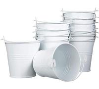 Mini-pots de fleurs en métal galvanisé, 7,5 cm, lot de 12