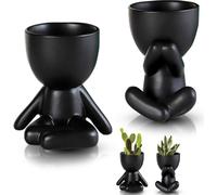 Mini pots en céramique pour cactus et plantes succulentes - Pots décoratifs pour la maison et le jardin