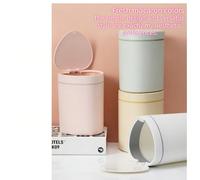 Mini poubelle avec couvercle, compacte et petite, poubelle de bureau en plastique avec couvercle rabattable pour empêcher les fuites d'odeurs, convient pour le bureau, la maison, la chambre, le dortoi