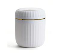 Mini poubelle de bureau, de type à pression, avec couvercle, en matériau plastique compact, convient pour la salle de bain, la chambre, le salon, la coiffeuse, etc., grande capacité 1 sac poubelle,Bla