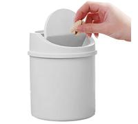 Mini Poubelle De Table Avec Couvercle - Petite Poubelle De Bureau Avec Couvercle Basculant, Corbeille À Papier Bureau Réutilisable, Pour Salon Cuisine Chambre À Coucher Salle De Bains Et Bureau