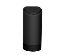Mini poubelle de voiture avec couvercle, 6,3 x 15,7 cm, conteneur à déchets en silicone intégré, poubelle multifonction pour voiture, maison, bureau, étanche, étanche, pour petit véhicule (noir)