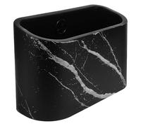 Mini Poubelle Murale en Noir sans Couvercle, Style Japonerie Minimaliste | Pose Murale Bureau, Gain de Place, pour Mouchoirs et Cotons-tiges, Chambre Étudiante, Bureau ou Petits Espaces