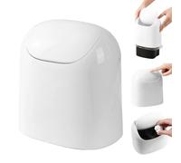 Mini Poubelle - Seau À Déchets Compact Antidérapant Avec Couvercle | Petite Corbeille À Déchets, Poubelle Pour De Bureau, Conception Durable Et Facile À Nettoyer, Salle De Bain Intérieure, Cuisine,