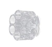 Mini Présentoir à Rouges à Lèvres Boîte Transparente en Plastique 6 Trous | Forme Fleur Décorative, Six Compartiments Ronds, pour Pince à Épiler et Eye-liner, Table de Toilette