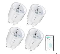 Mini prise connectée Wi-Fi - KETOTEK - Lot de 2 - Mesure conso en temps réel - Alexa & Google - 2300W