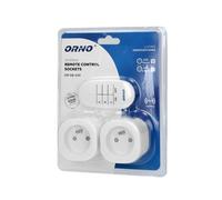 Orno OR-GB-440 Prise télécommandée pour Mise en Marche et arrêt sans Fil des appareils électriques 2 x + télécommande