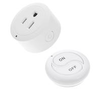 Mini Prise Intelligente Télécommandée 10a 433mhz US pour Maison | Programmation Intelligente, Protection la Surchauffe, Boîtier Blanc en Plastique, Chambre et Soins