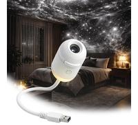 Mini projecteur d'étoiles USB 2 en 1, 12 films, lumière ambiante ciel étoilé, pour la décoration de la maison et de la voiture, pour adultes et enfants 1 Slide random