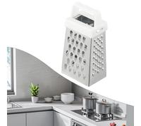 Mini râpe à quatre côtés en acier inoxydable pour fromage, citron, ail - Outil de cuisine compact de 6,7 cm (vert)