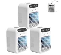 Mini Refroidisseur de climatiseur Portable, Refroidisseur d'air par évaporation Rechargeable par USB avec 2 Vitesses de Vent, Ultra Silencieux pour Voiture, Bureau, Chambre à Coucher, capacité de