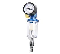 Mini régulateur de pression d'air, régulateur de pression d'entrée d'air de 1/4 po + séparateur de filtre de piège à huile d'eau en ligne pour outil de pistolet de pulvérisation