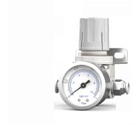 Mini régulateur de pression G1/4 0-1,0 MPa avec manomètre pour AR2000-02 | Corps en alliage, valve en cuivre, plage de 0 à 1,0 MPa, comprend un bol PC et un support, pour systèmes pneumatiques