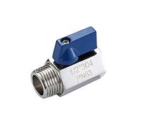 Mini robinet à bille 2 voies, 1/4 ", 3/8", 1/2, en acier inoxydable 304, femelle X mâle(0.5 Inch)