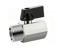 Mini robinet à tournant sphérique en laiton, options de filetage mâle/femelle 1/2", arrêt marche-arrêt compact for conduites fluide basse pression d'air et d'eau(Style 1)