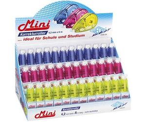 Mini roller correcteur, 4,2 mm x 6 m, présentoir de 36
