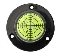 Mini rond pour niveau à bulle 50 x 12 mm en acrylique noir pour jauge Bullseye pour caméra trépied installation de meubles (coquille noire, eau verte)