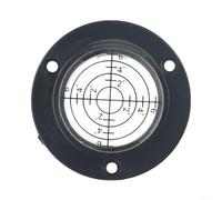 Mini rond pour niveau à bulle 50 x 12 mm en acrylique noir pour jauge Bullseye pour caméra trépied installation de meubles (coque noire, eau blanche)