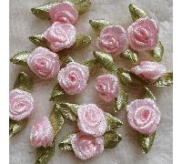 Mini roses faites à la main, fleurs artificielles en ruban de satin, rosettes en tissu, appliques pour la décoration de mariage, artisanat, accessoires de couture rouge,noir,rose,Blanc,bleu,violet,abr
